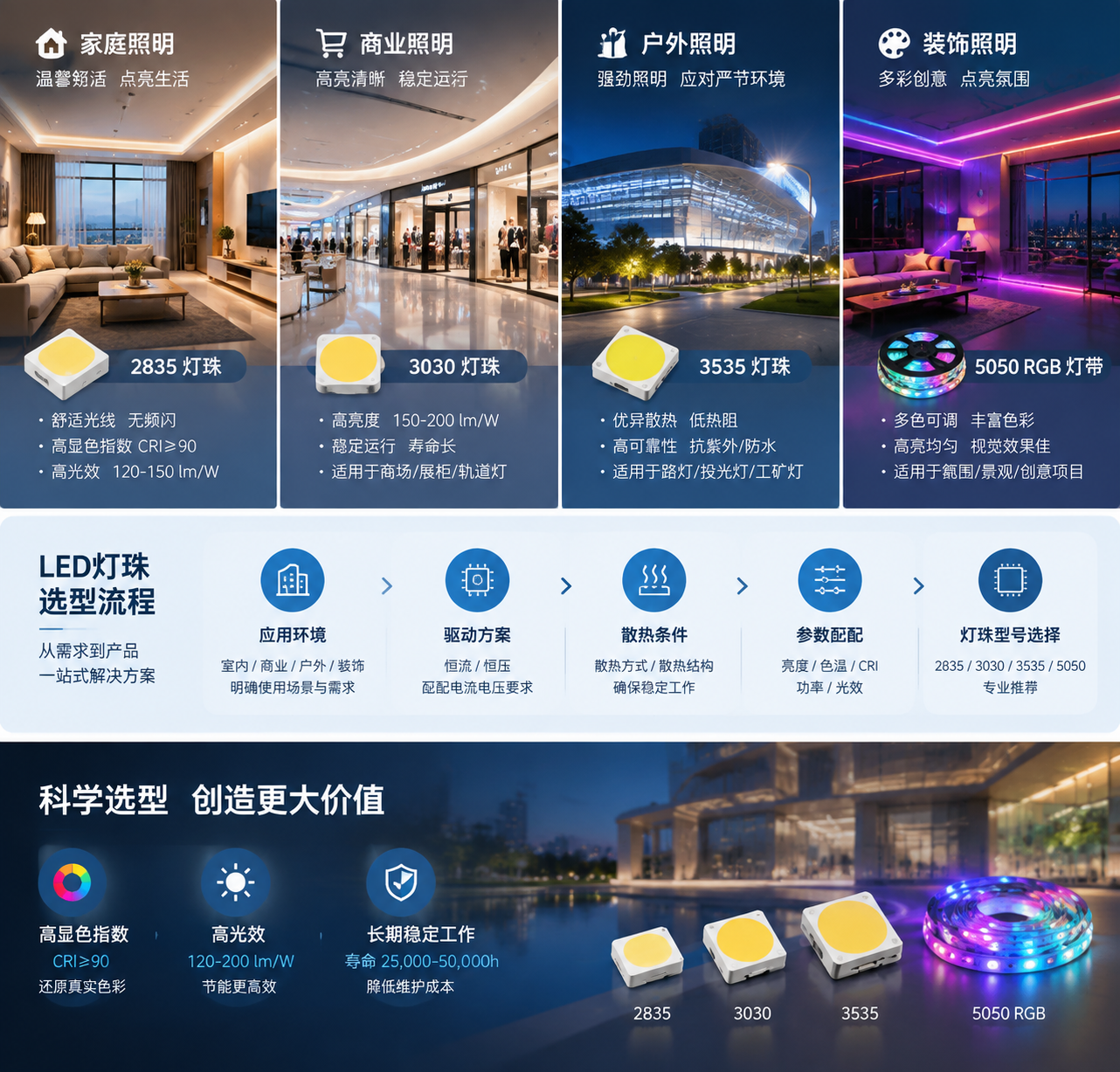 SMD灯珠参数规格表(SMD灯珠型号与参数完整解析)