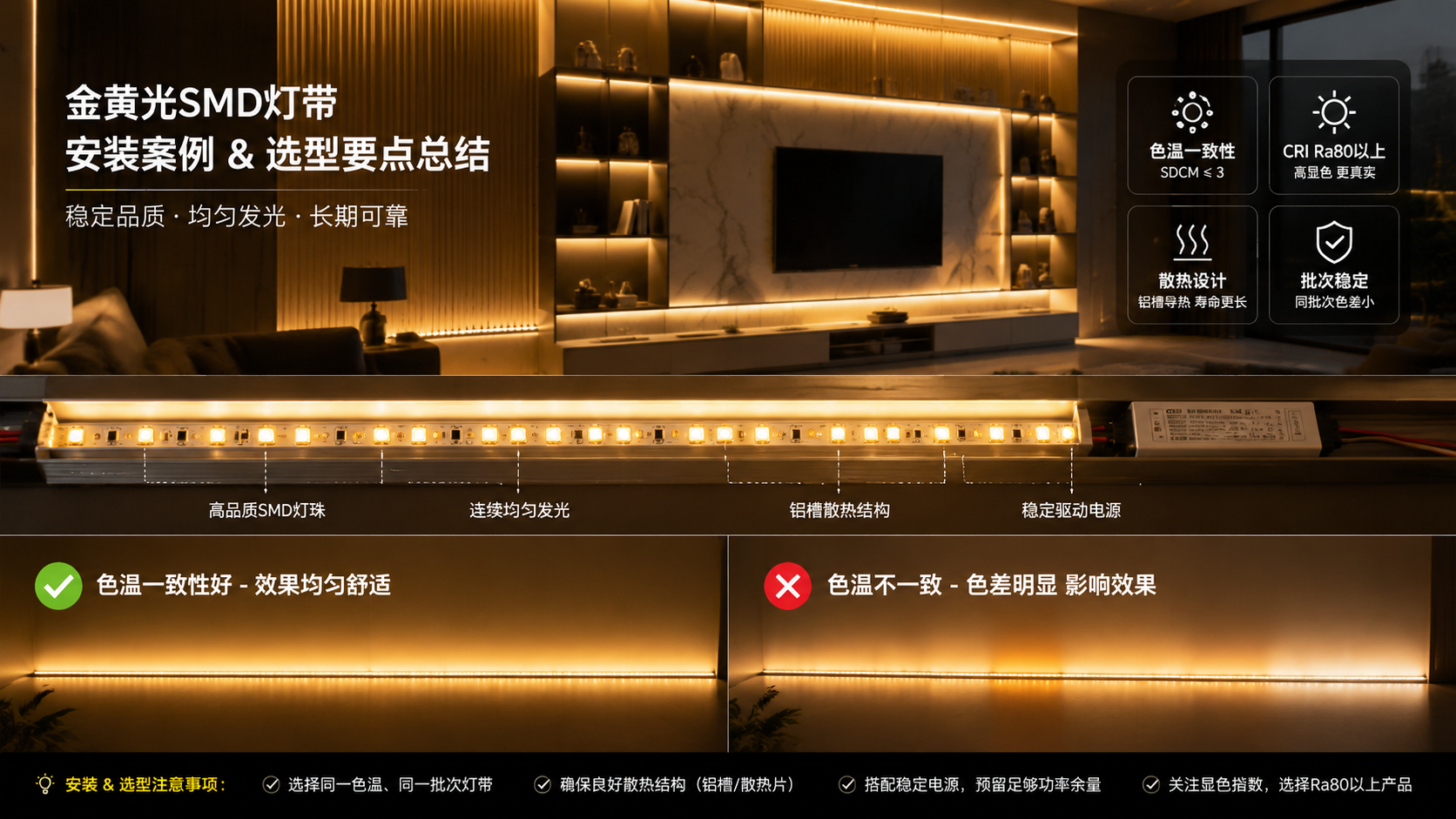 金黄光 SMD 灯珠(金黄光LED灯珠选型指南)