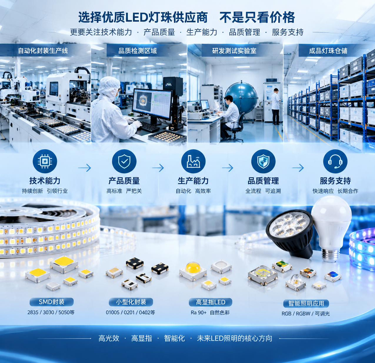 灯饰工厂替换中之科技灯珠供应商(可靠LED灯珠厂家选择指南)