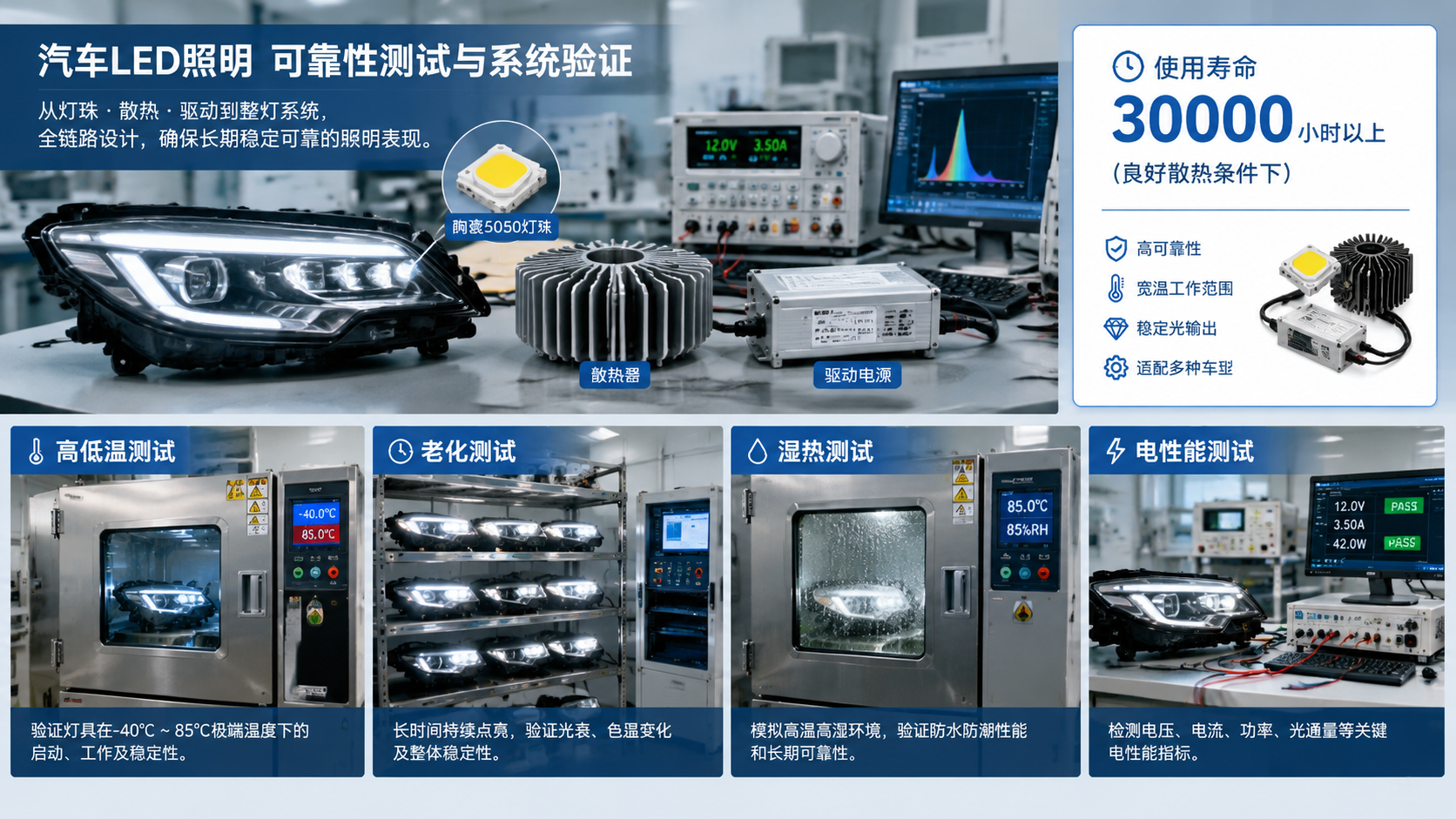 陶瓷5050汽车灯珠(汽车照明散热方案解析)