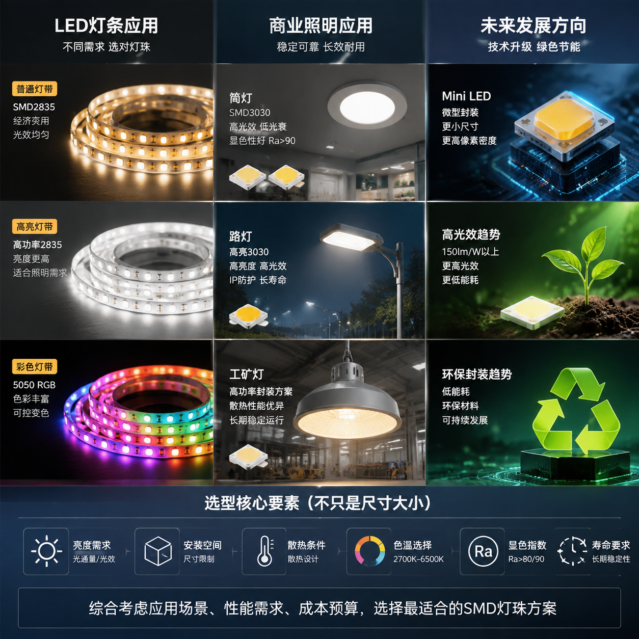 SMD灯珠规格型号大全(SMD灯珠型号对照与选型指南)