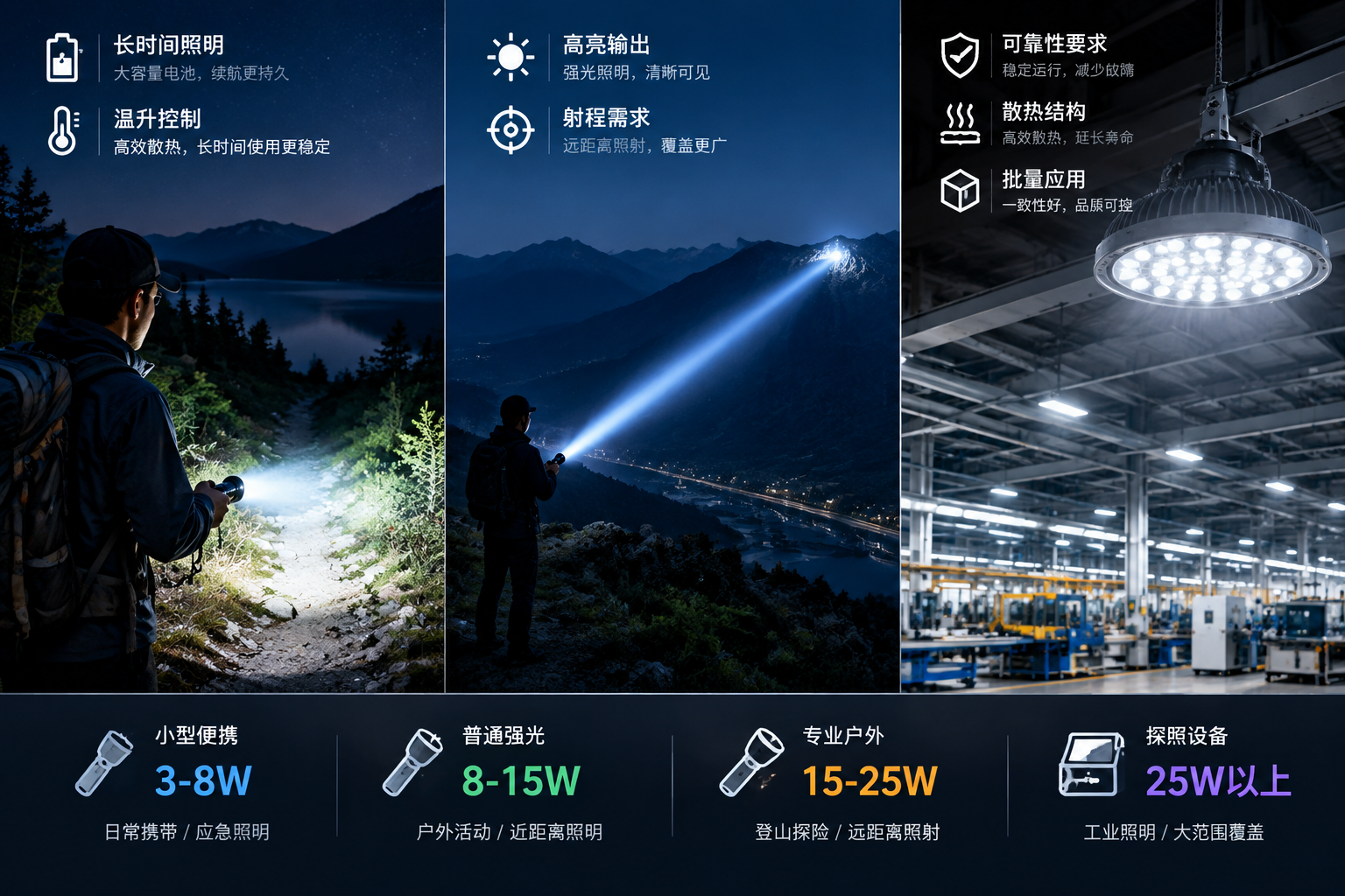 手电筒大功率灯珠(型号与选型指南)