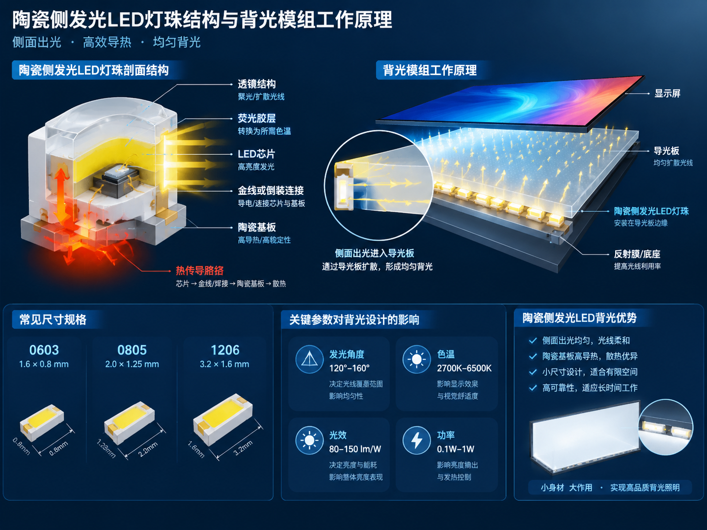 陶瓷侧发光灯珠(选型、封装与应用指南)