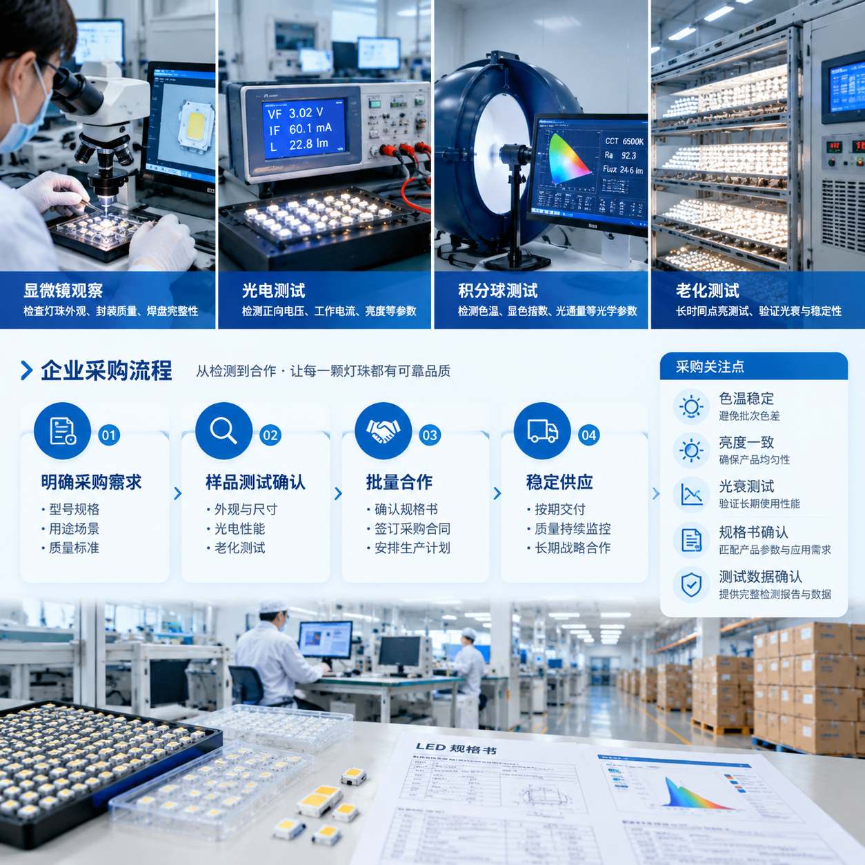 中之 5050 暖白灯珠大批量采购货源(批量供应规格与选型指南)