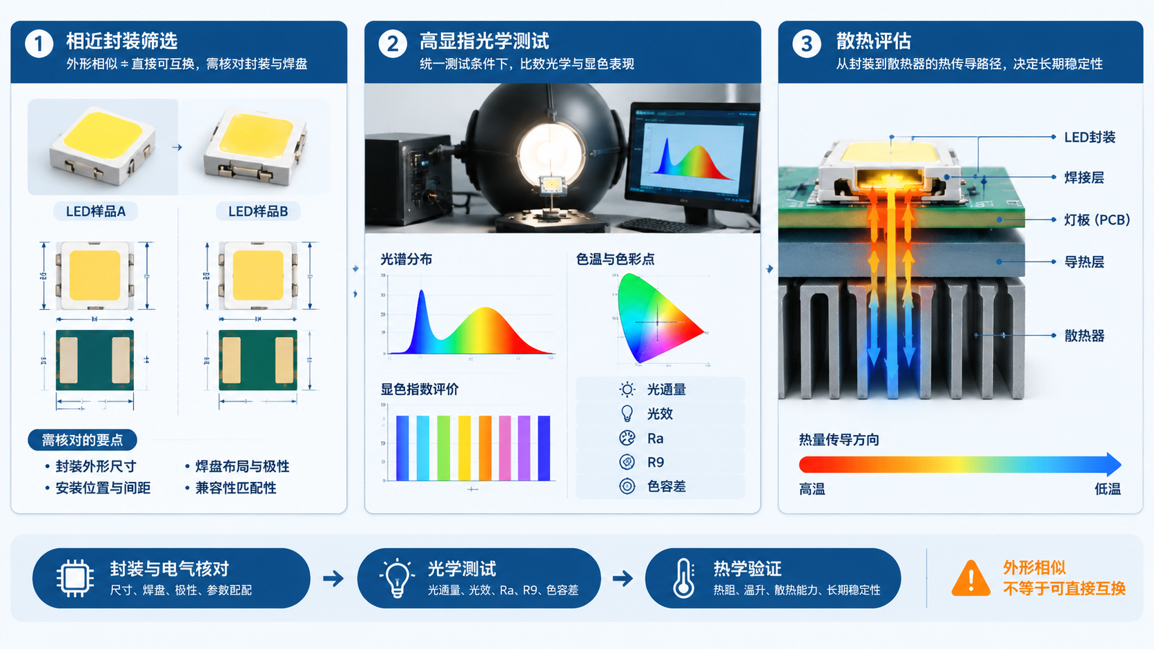 LED参数验证多维技术示意图
