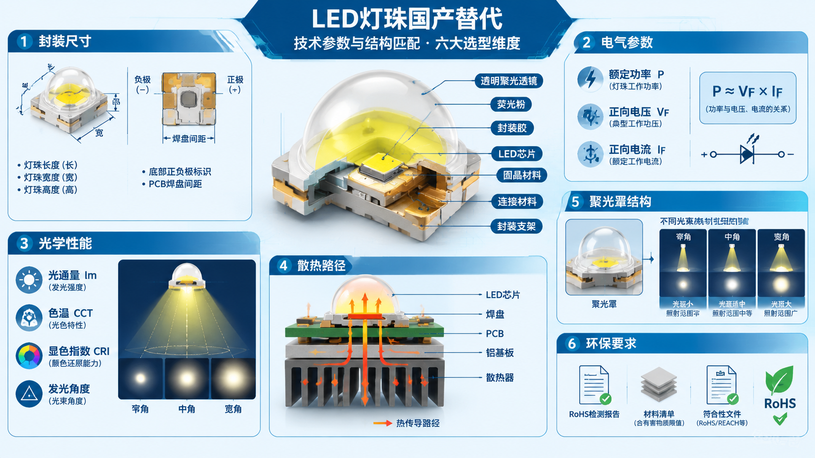 LED灯珠选型参数对比图