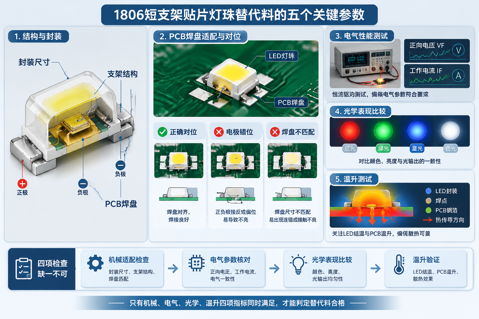 1806短支架贴片灯珠替代料(尺寸参数与选型指南)