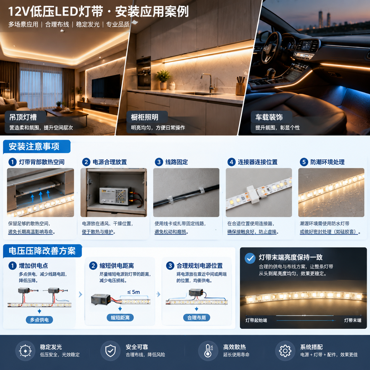 12V低压LED灯珠 灯带专用(选型与应用指南)