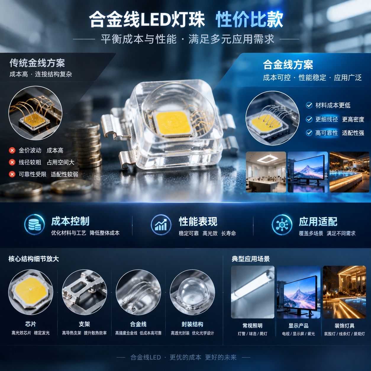 合金线LED灯珠性价比款整体概念图