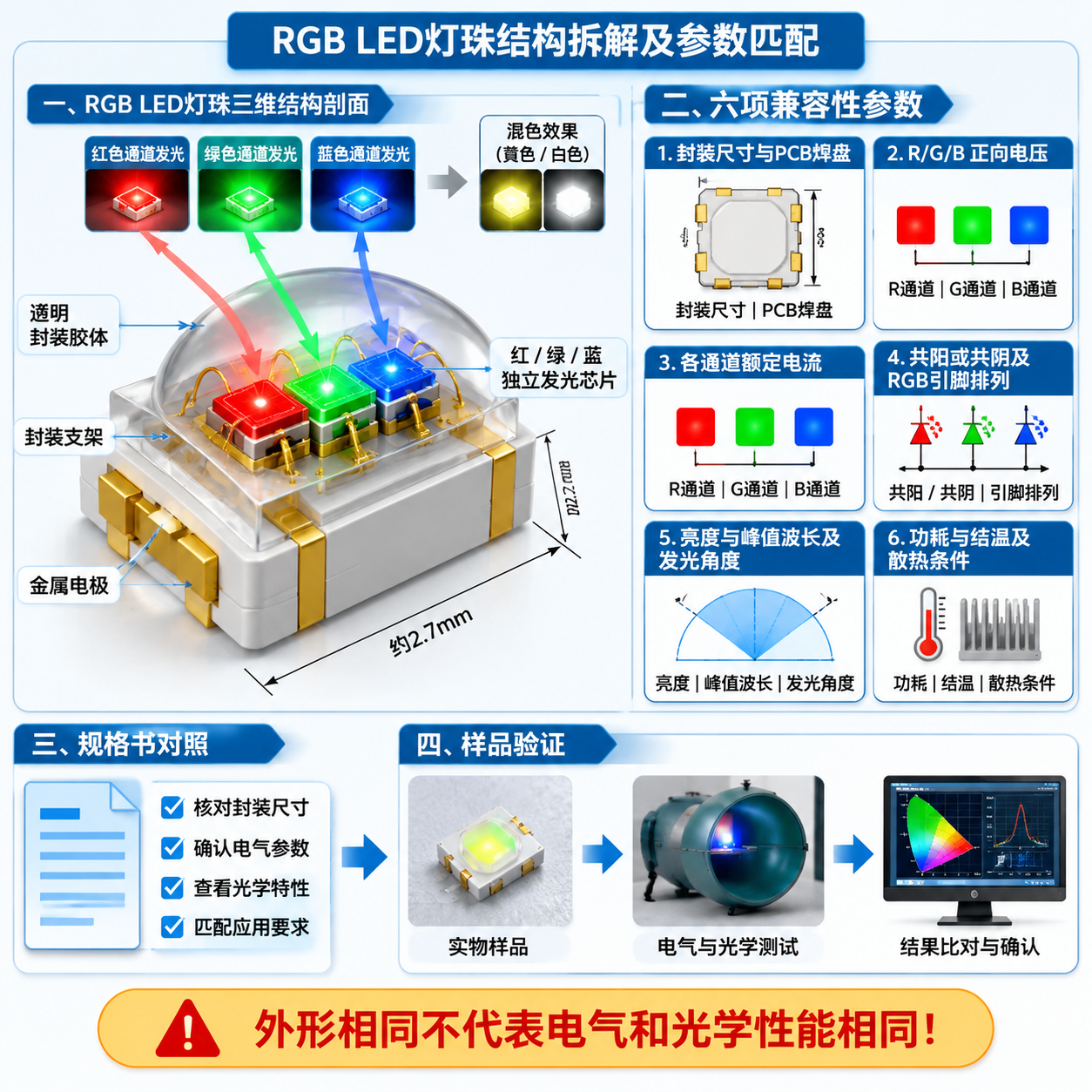 RGB灯珠六项参数技术图