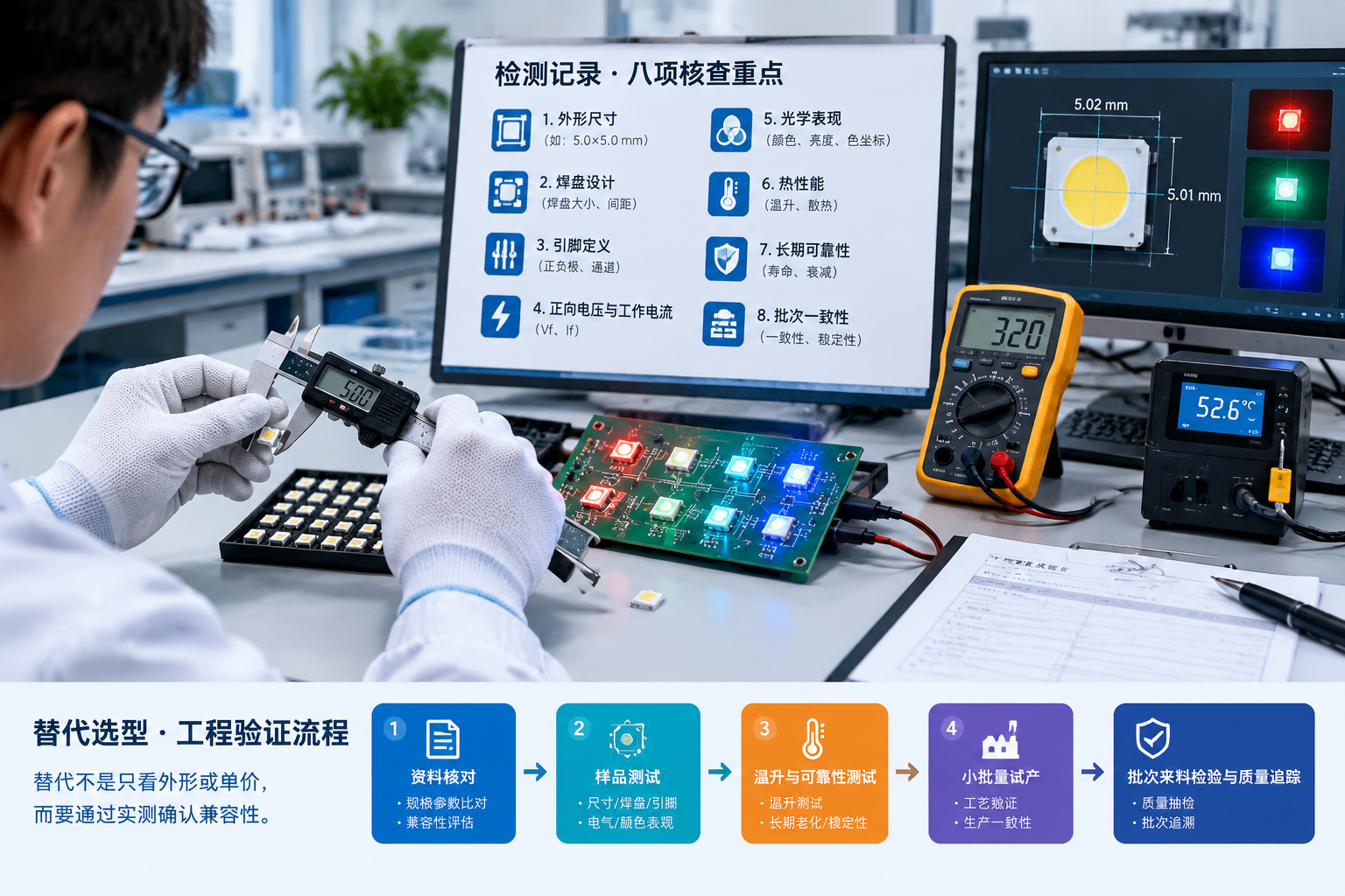 亿光 50-50RGB 5050 兼容灯珠(尺寸、功率与国产替代选型指南)