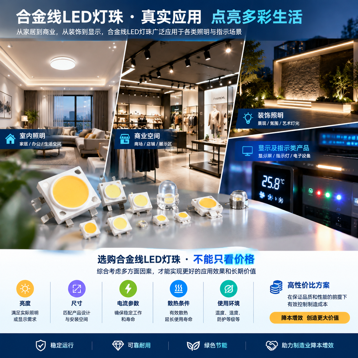 合金线LED灯珠性价比款(高性价比选购指南)