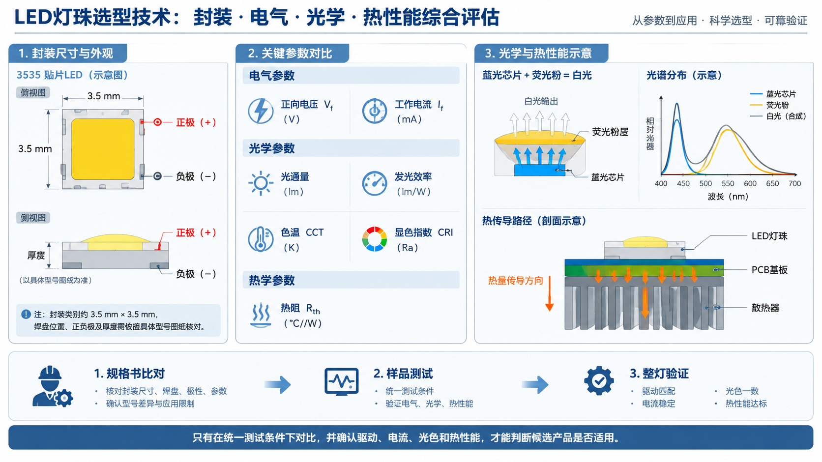 LED参数对比选型图