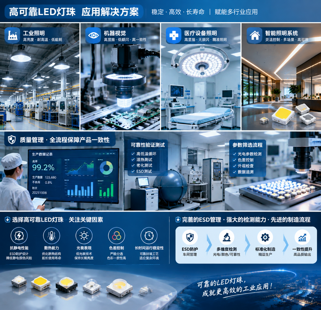 高防静电 LED 灯珠生产车间用(高可靠应用方案)