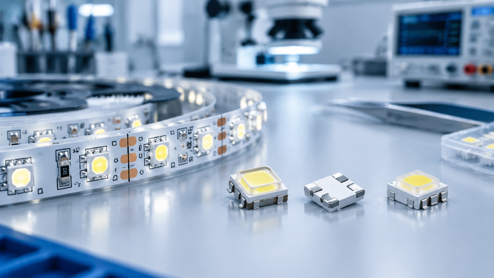 LED灯带与贴片灯珠兼容替换实物图