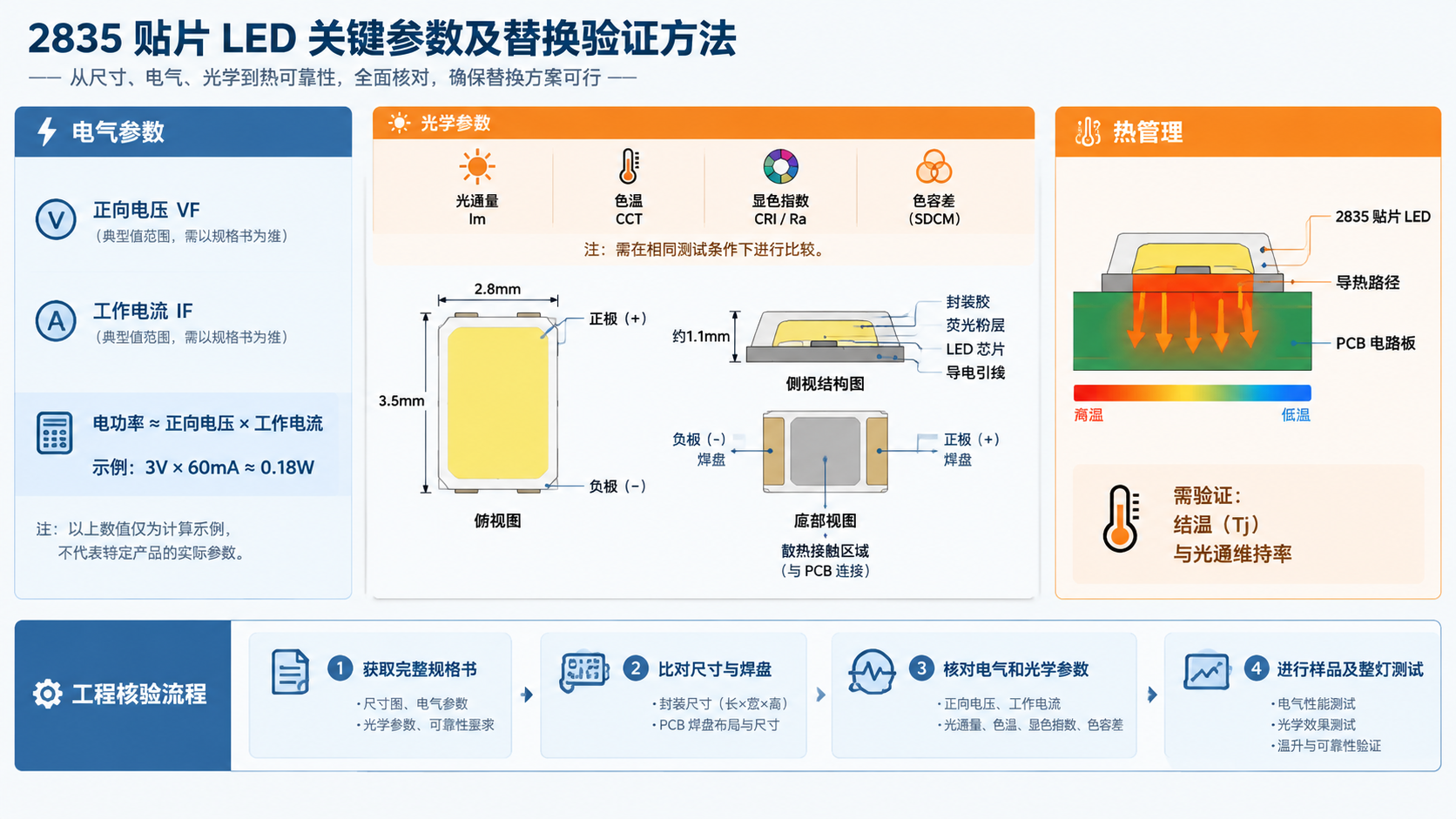 2835关键参数对比图