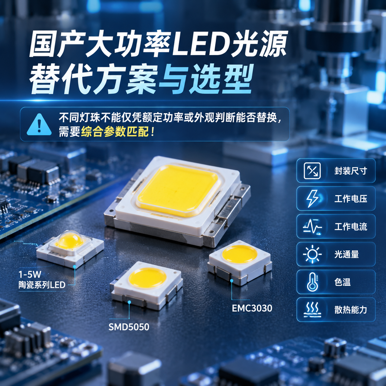 国产大功率LED替代方案