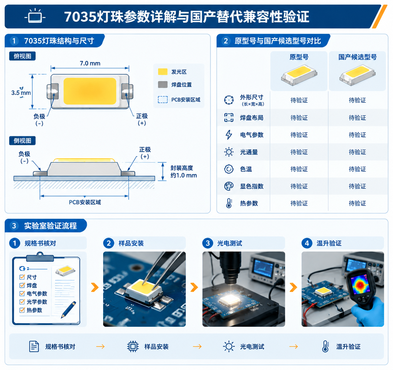 7035灯珠参数详解与国产替代兼容性验证技术信息图