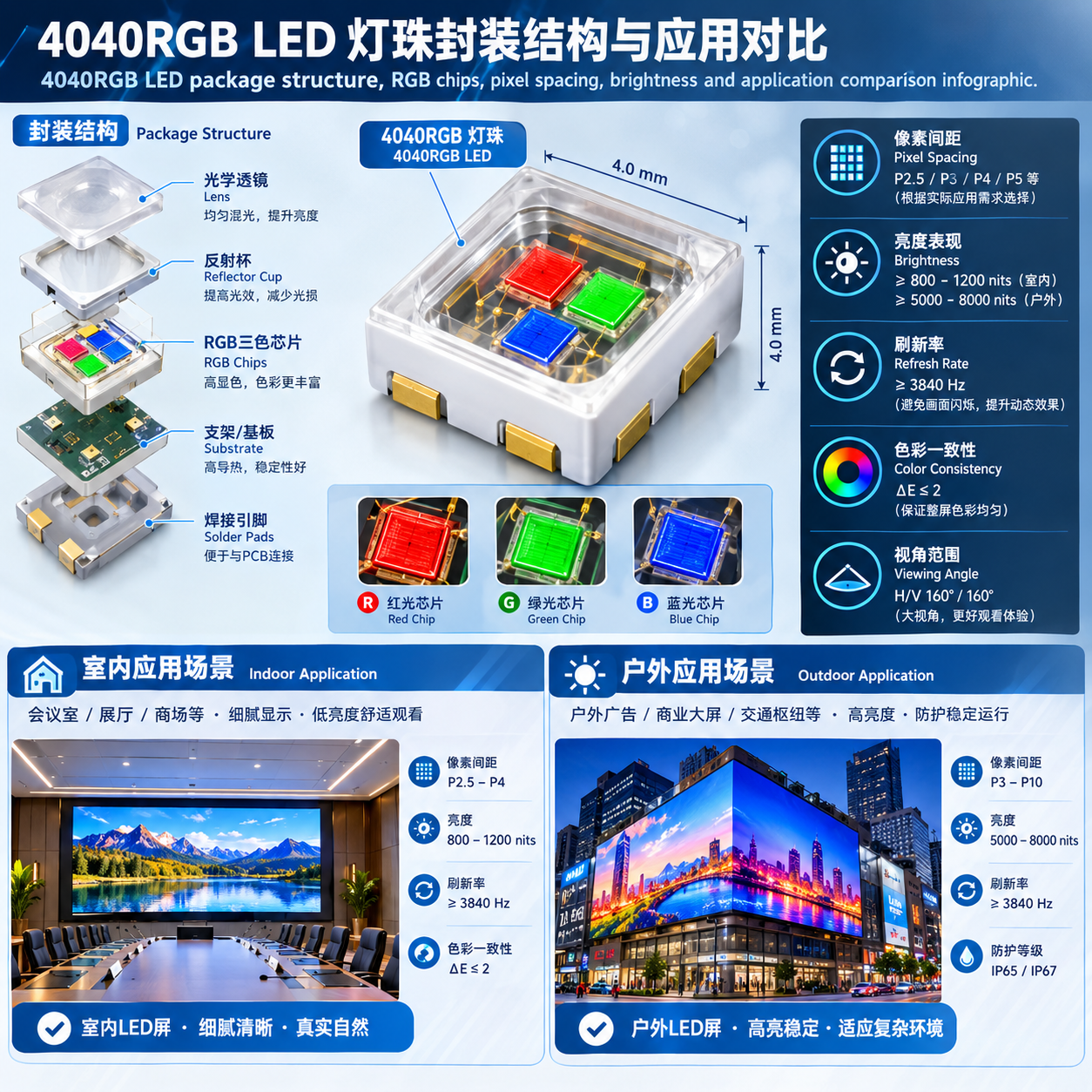4040RGB灯珠显示屏供应商(采购选型指南)