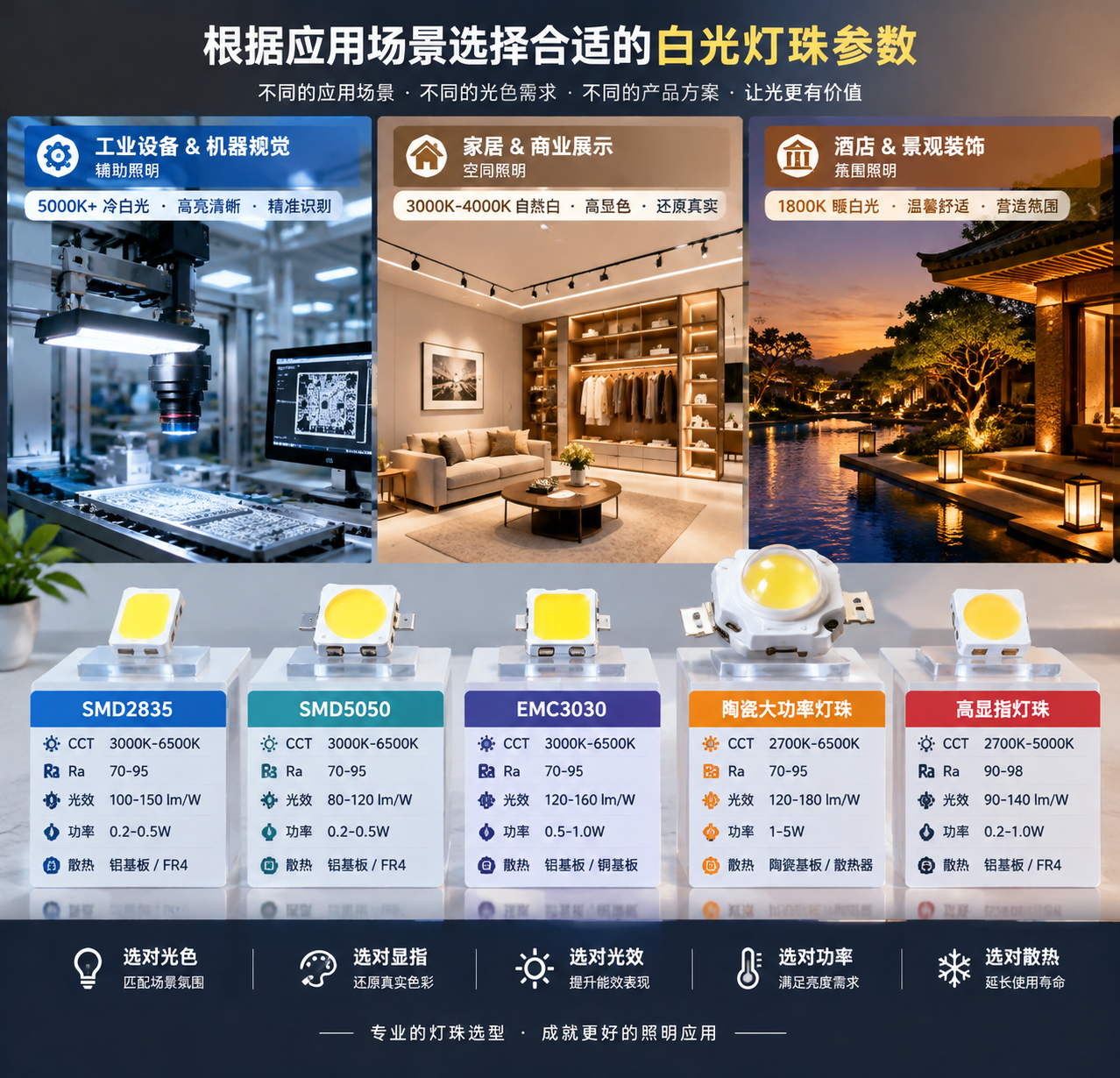 白光灯珠色温定制(应用方案与选型指南)