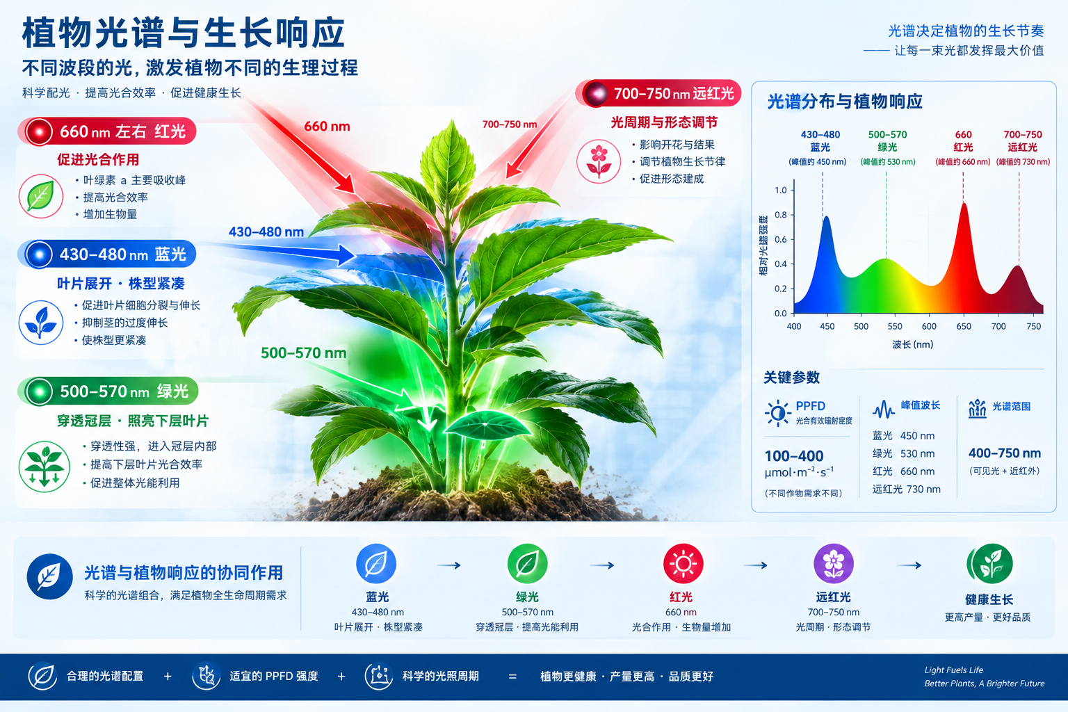 植物生长LED灯珠全光谱(光谱原理与选型指南)