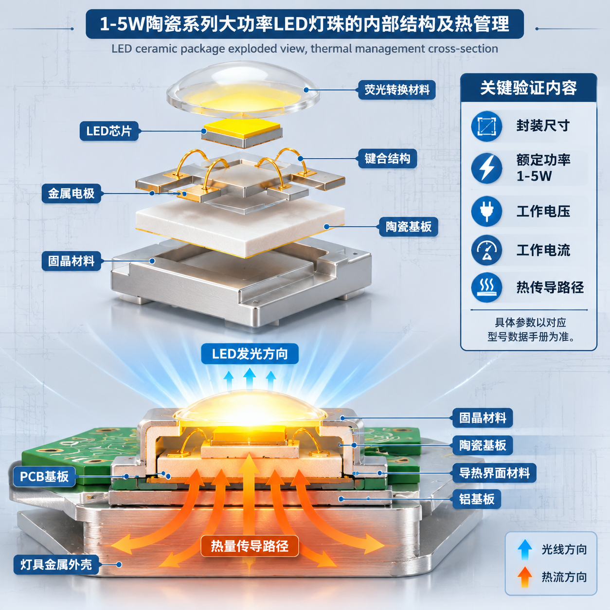 陶瓷LED内部结构散热原理