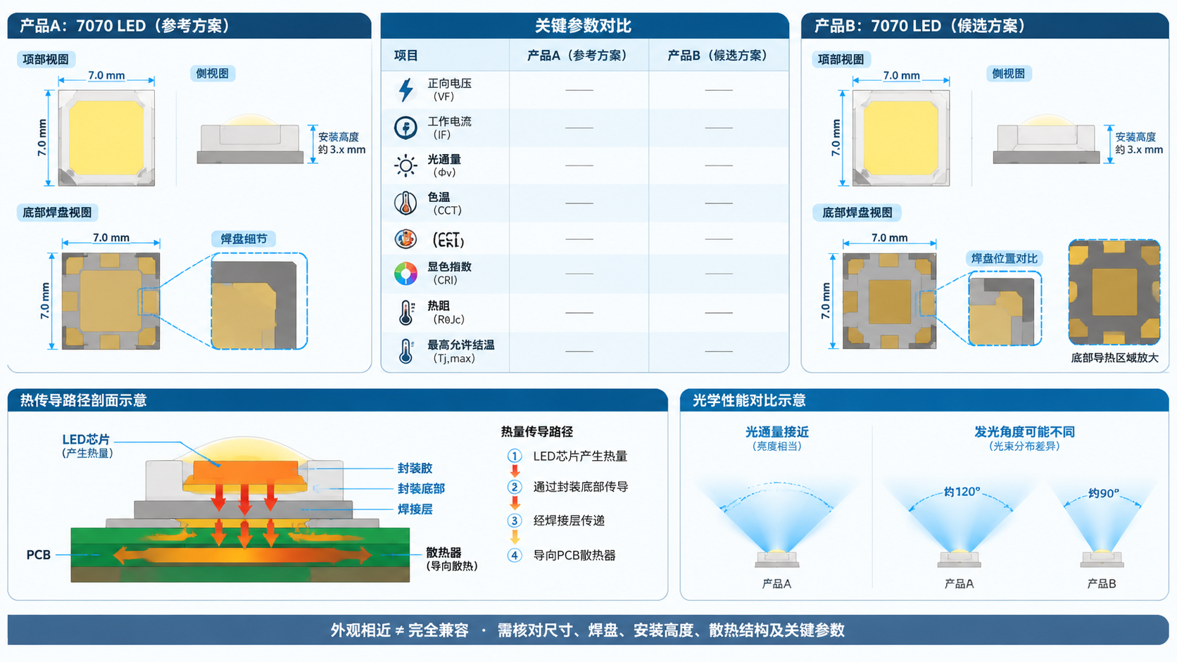 7070封装与参数对比