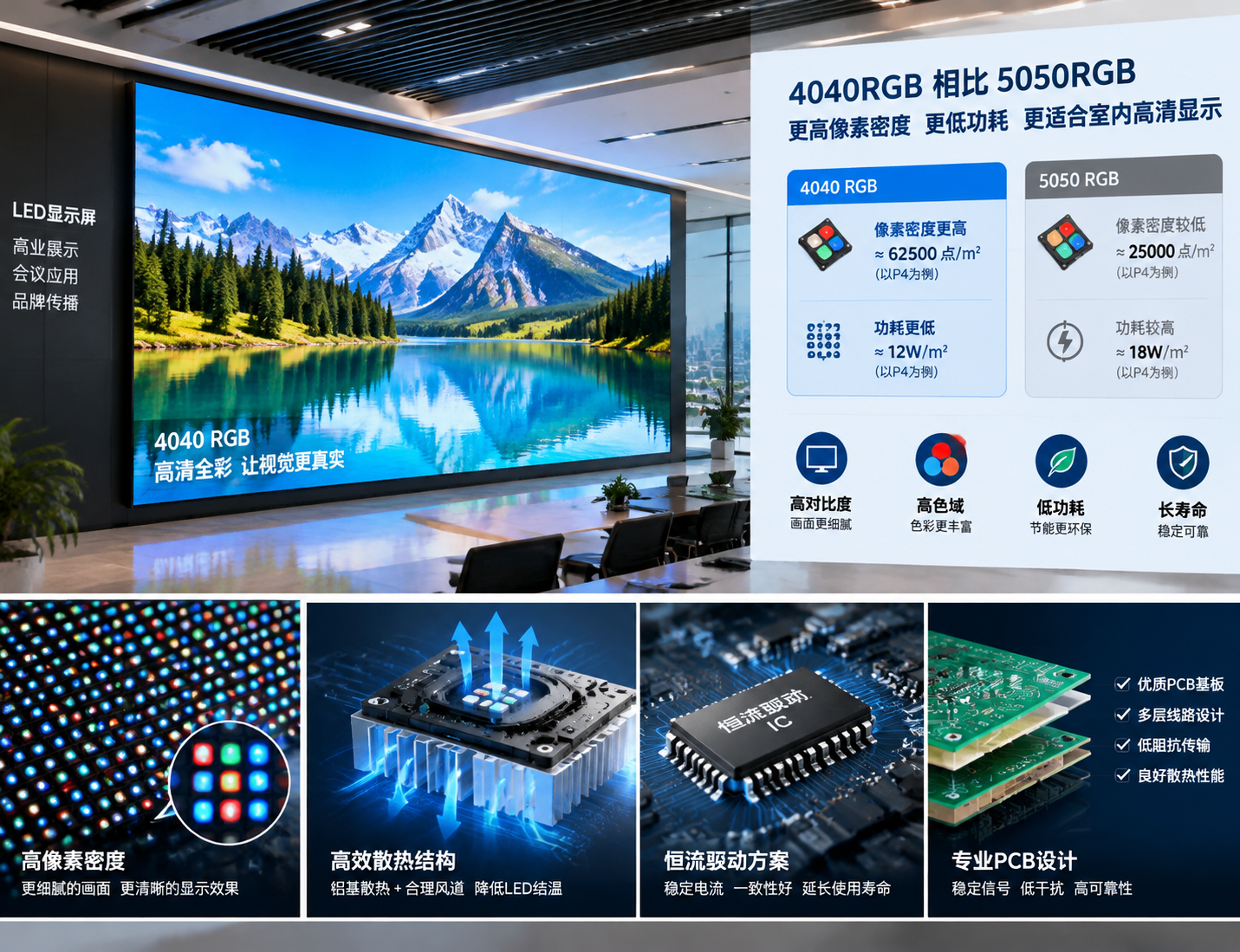 4040RGB灯珠(显示屏专用方案解析)
