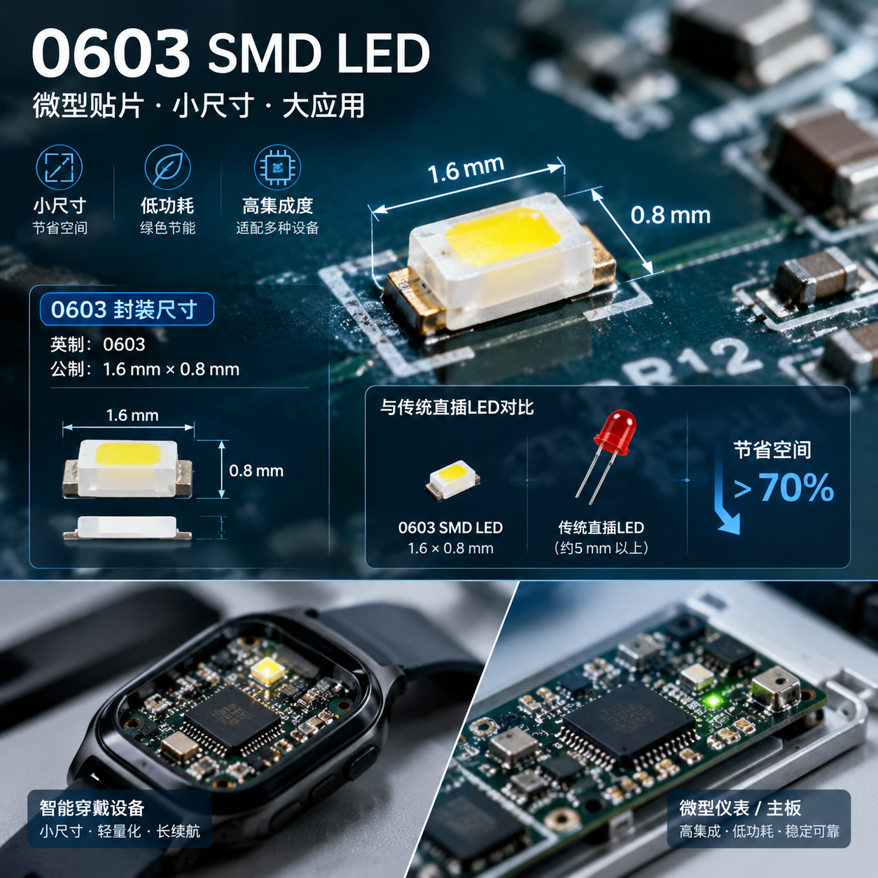 0603贴片LED灯珠指示灯核心概念与小型化优势