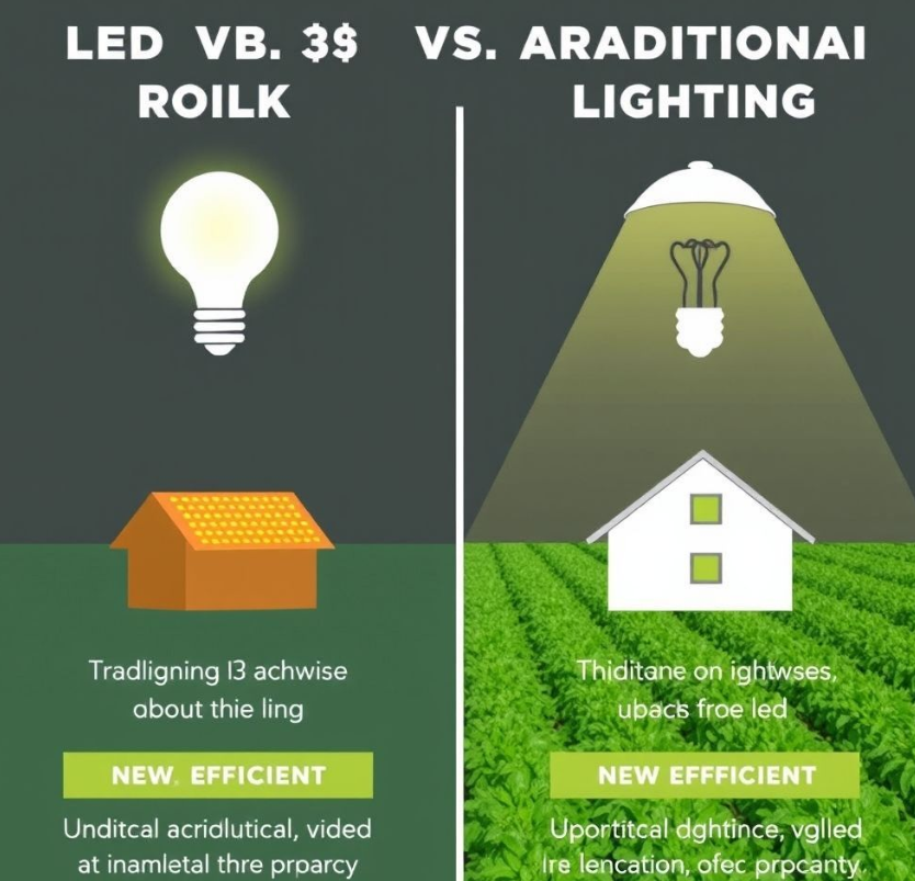 LED与传统照明对比图表