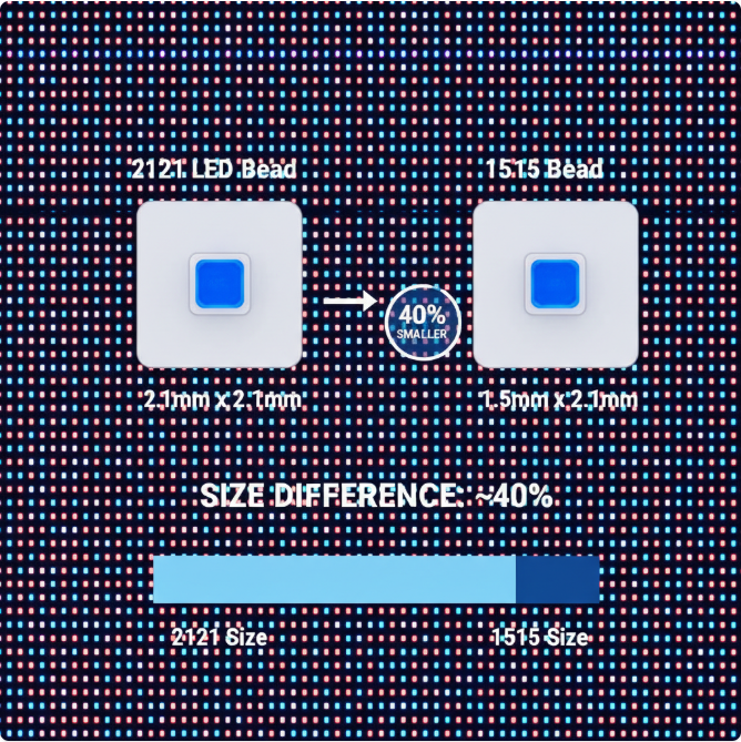 2121 灯珠和 1515 的区别：封装尺寸、电气参数与应用场景全面解析