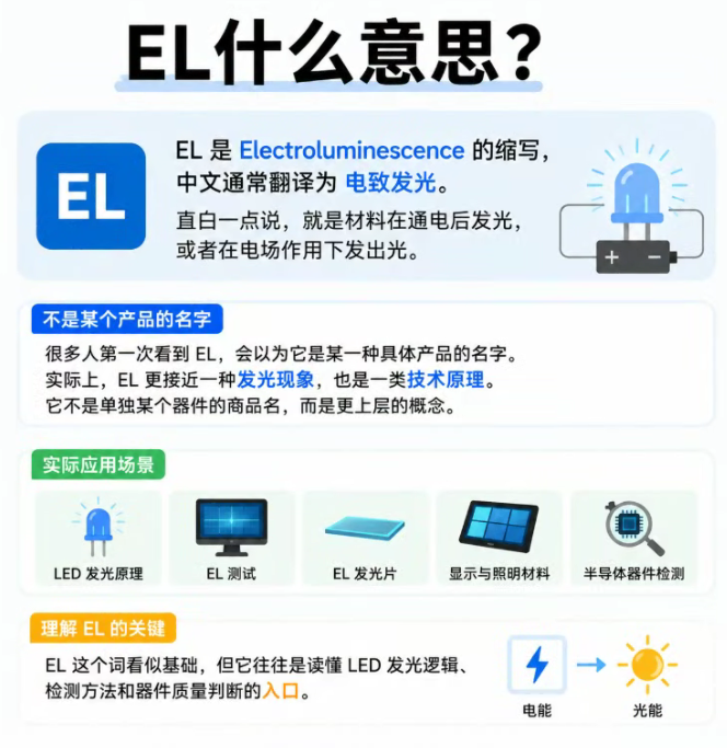 EL什么意思？看懂电致发光、LED原理与EL测试