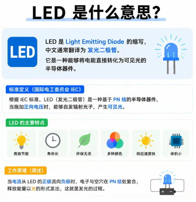 LED什么意思？一文看懂定义、原理、应用和选购