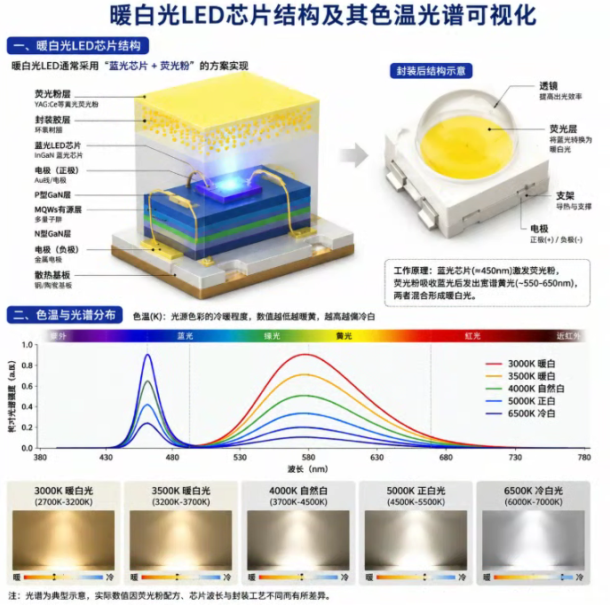 暖白光LED完整指南：色温选择、应用场景与选购要点