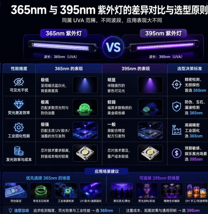 波长365nm的紫外灯(专业级高纯度UV LED选型与应用解析)