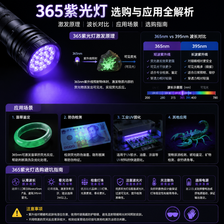 365紫光灯(波长差异分析与多场景选购指南)