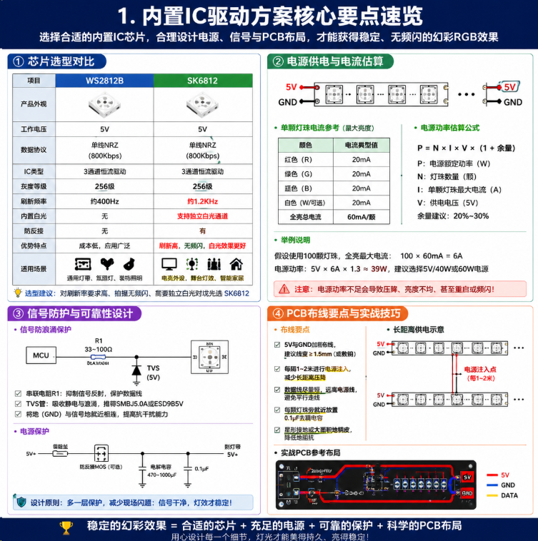 内置IC的RGB驱动电路怎么做(硬件设计与选型避坑指南)
