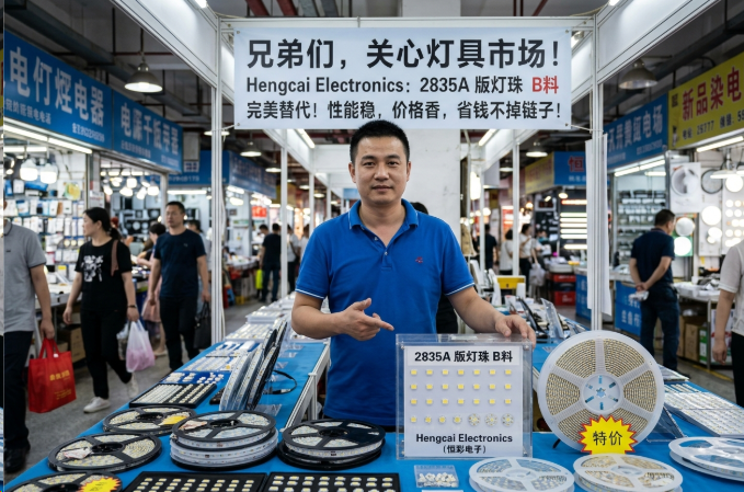 2835A 版灯珠 B料替代指南：恒彩电子高性价比方案解析（2026最新）